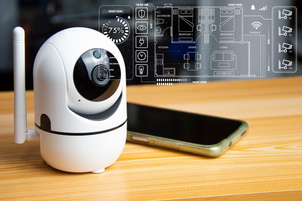 indoor security camera wireless on desk